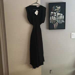 NWT black midi dress
